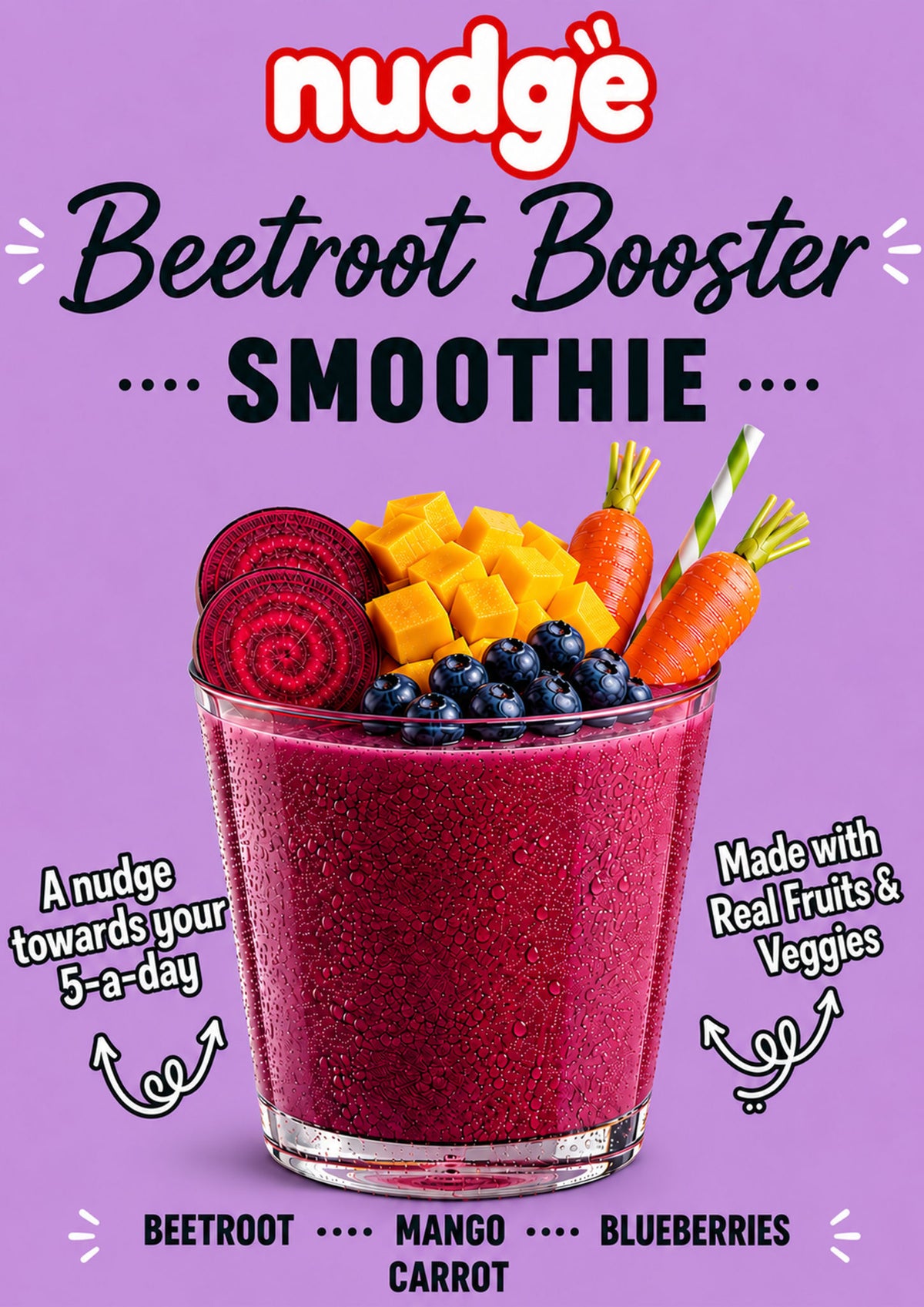 Beetroot Booster smoothie- A3 poster