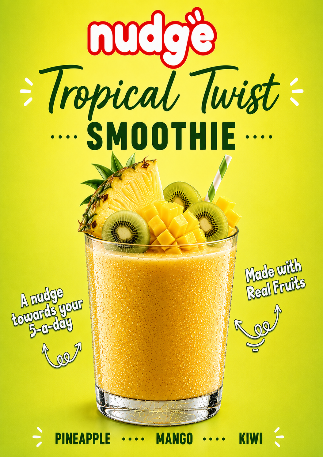 Tropical Twist A3 smoothie poster