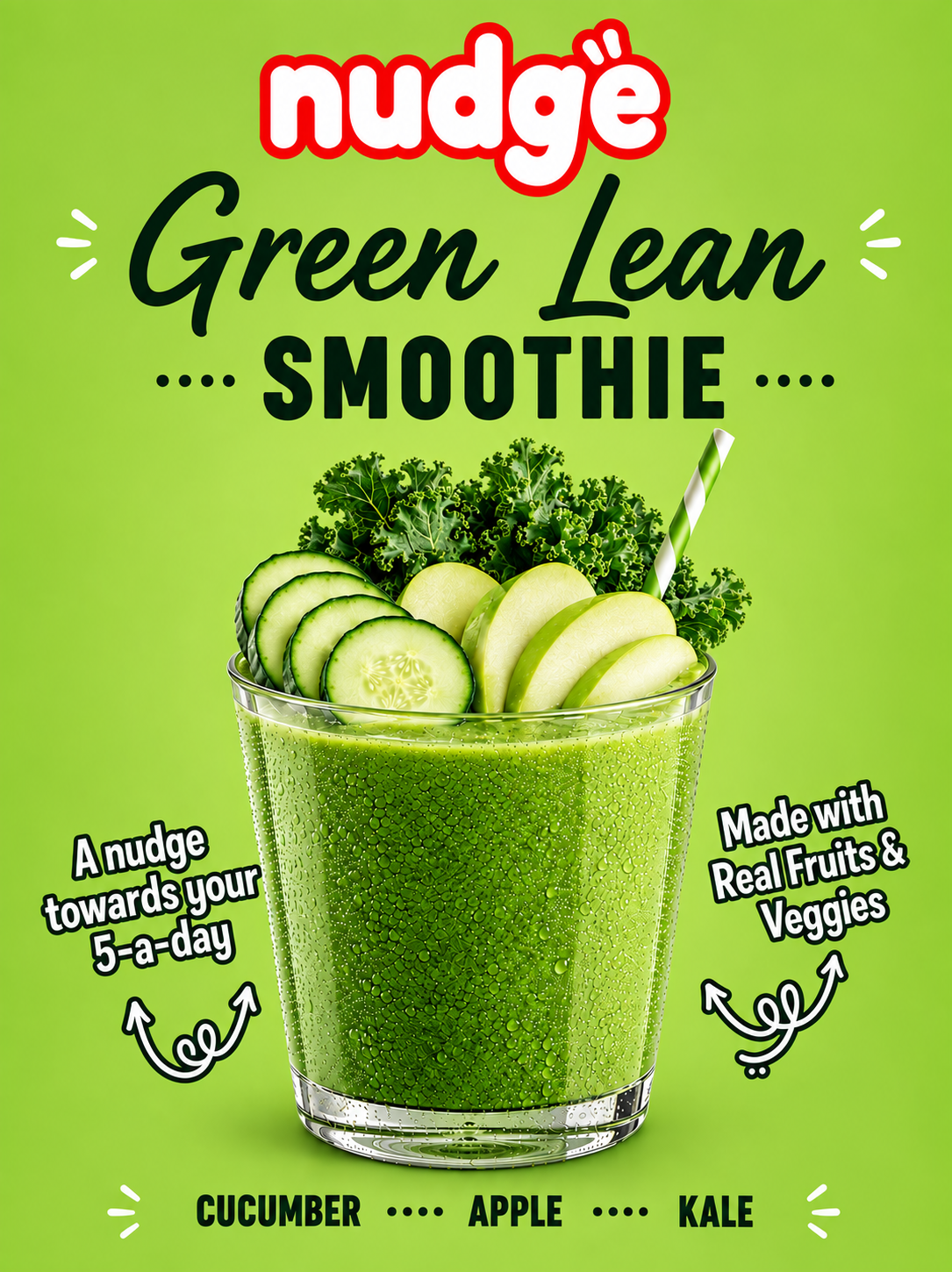 Green Lean A3 smoothie poster