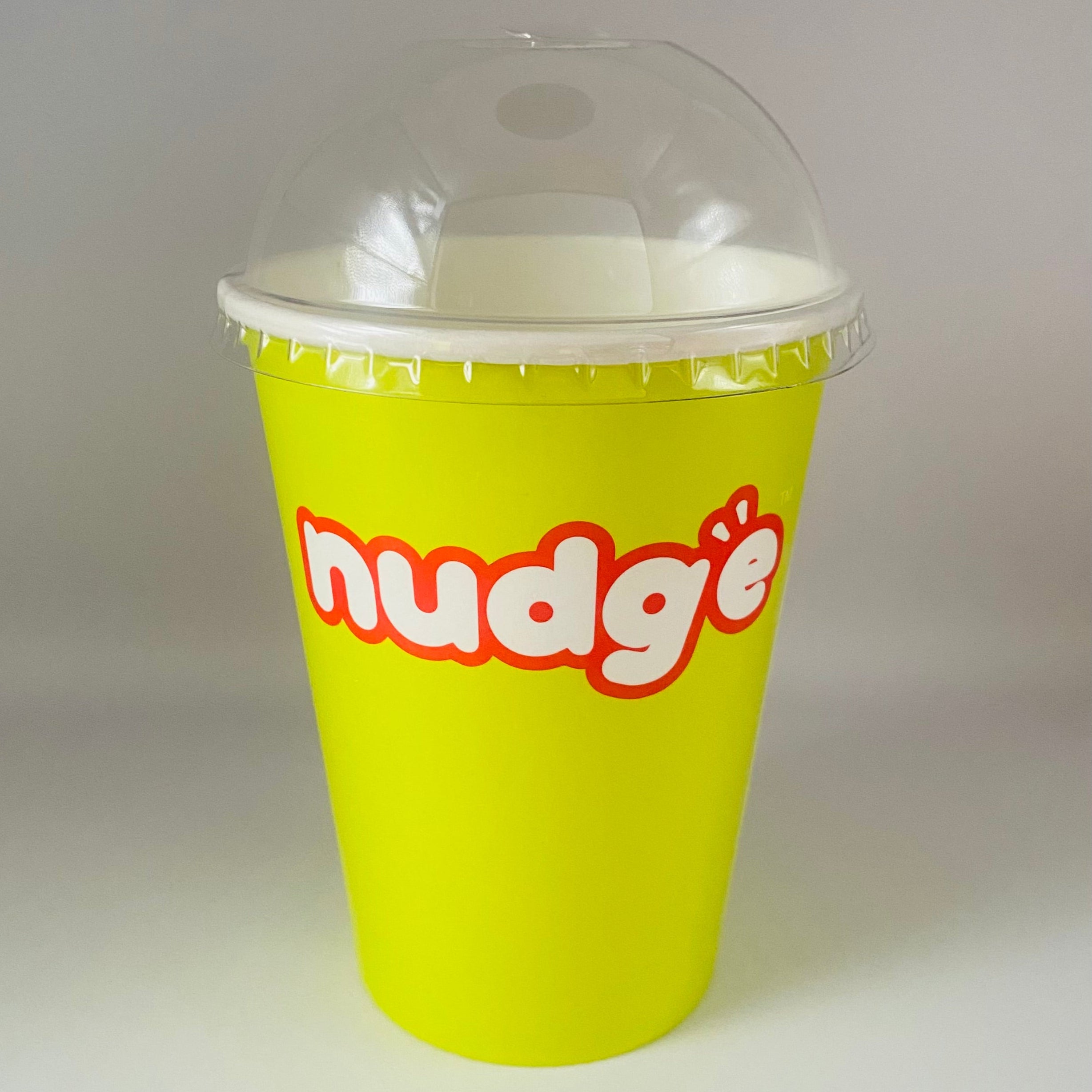 Branded 12oz Paper cups with domed lid- 200 pack – Nudge