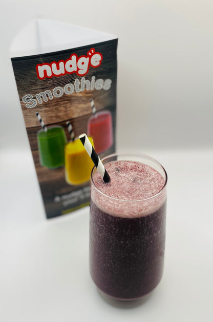 Nudge smoothie in glass with table talker menu
