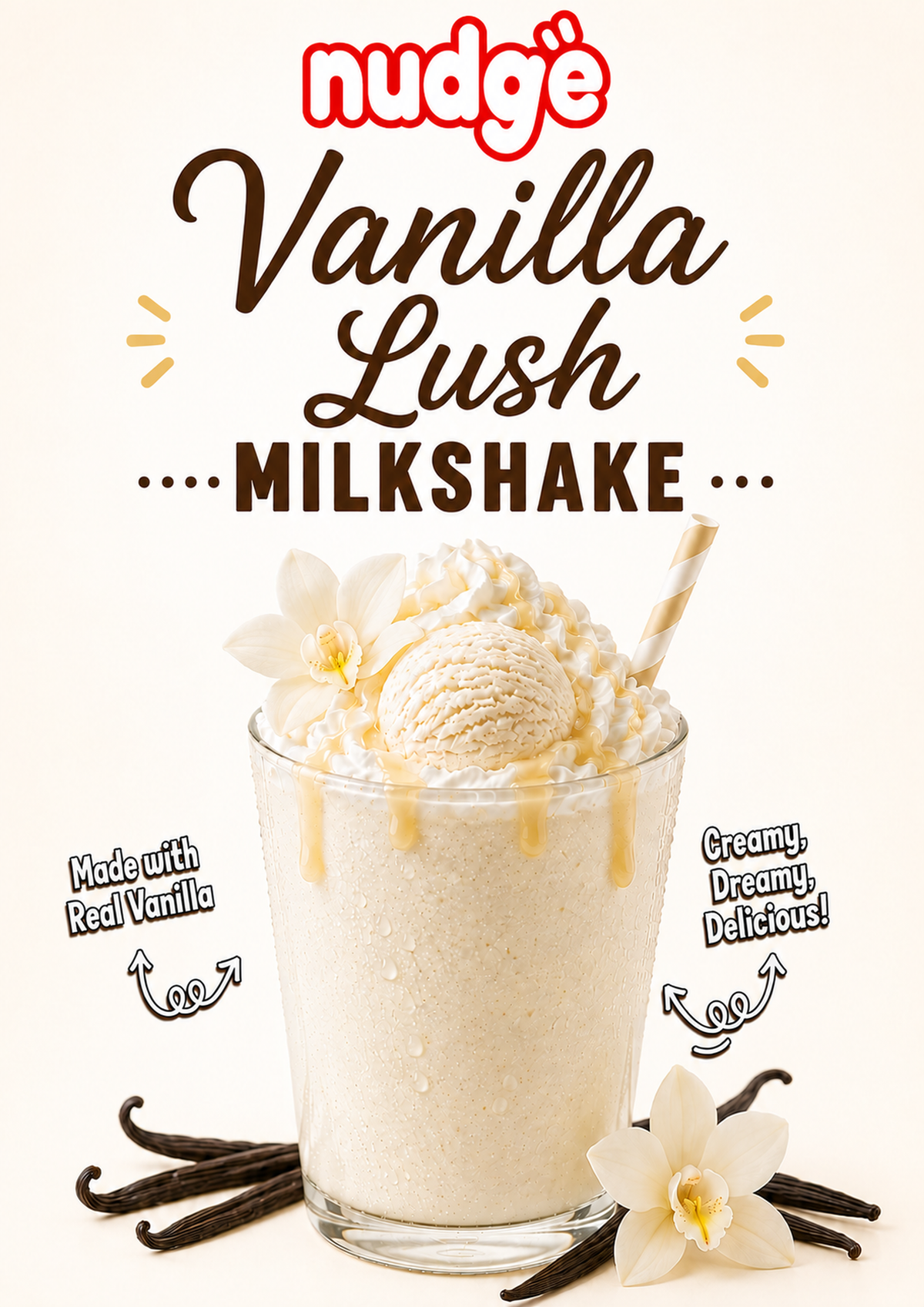 Vanilla Lush milkshake- A3 poster