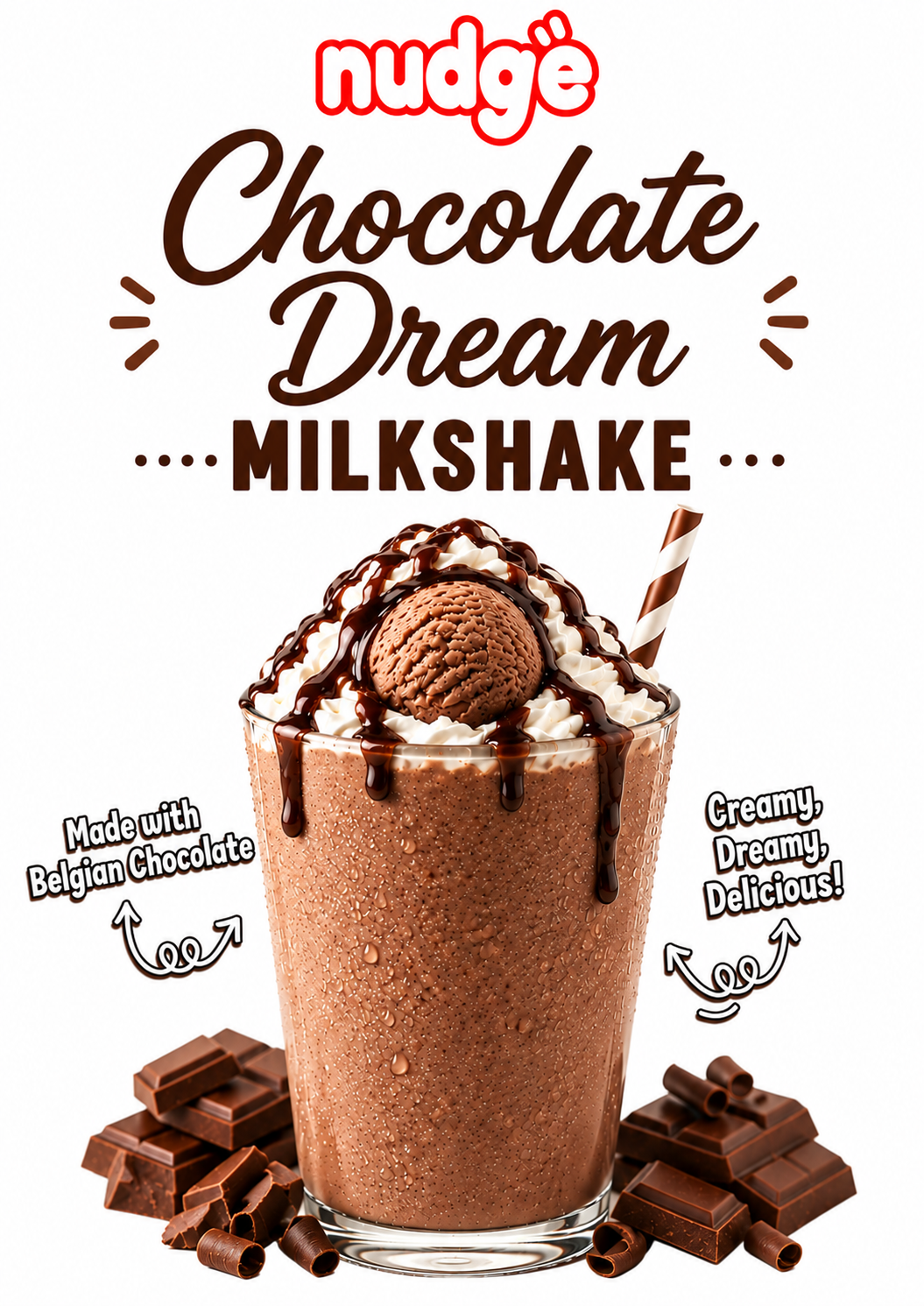 Chocolate Dream milkshake- A3 poster